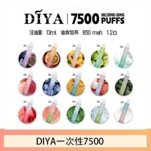 DIYA叮啞拋棄式7500 Puffs一次性電子煙3%
