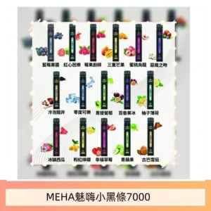 MEHA XBAR 魅嗨 小黑條7000口 拋棄式電子煙·續航持久